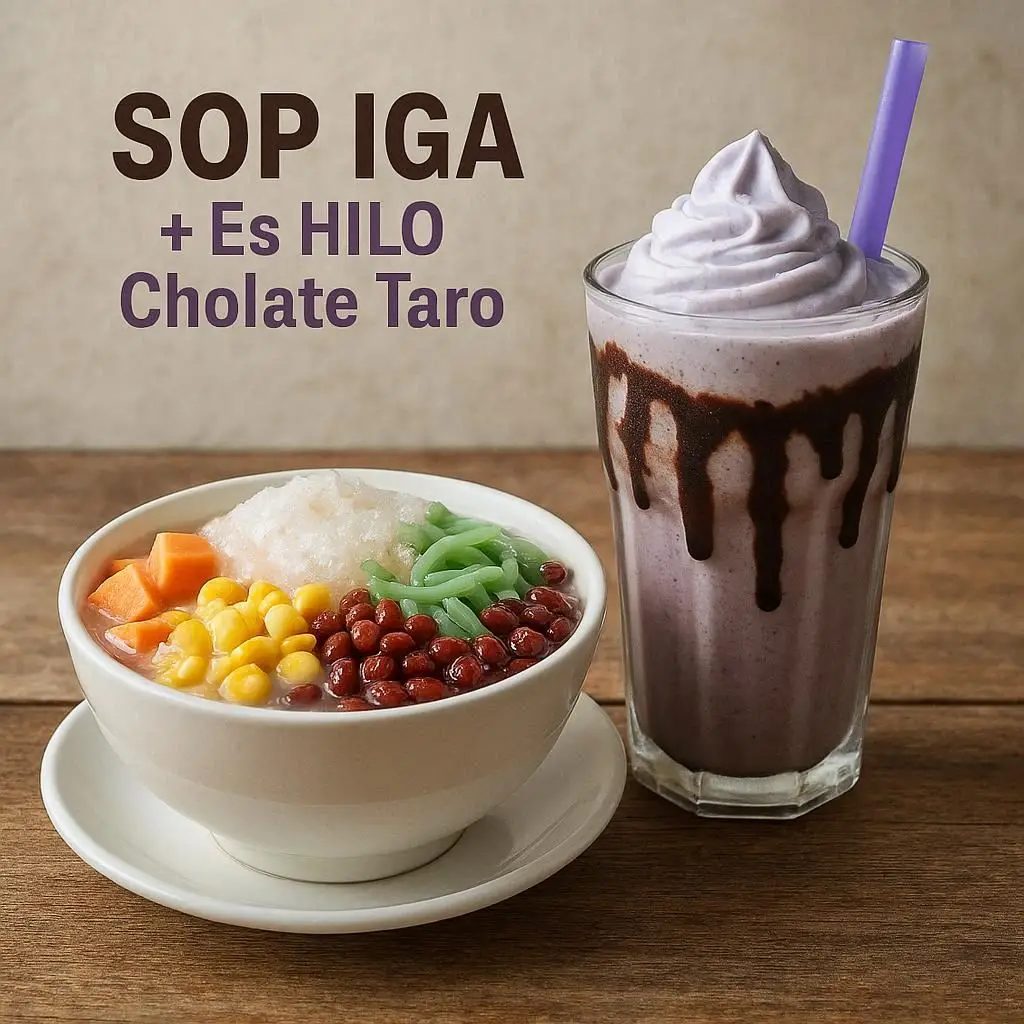 Sop Iga Es Hilo Chocolate Taro Kedai Pak Kumis